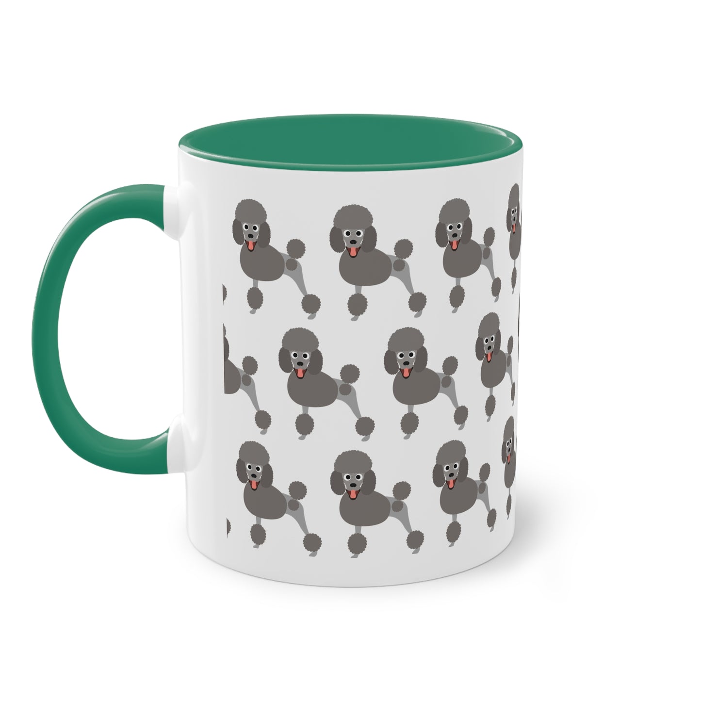 Pudel Tasse, zweifarbige Kaffeetasse, 0,33 l