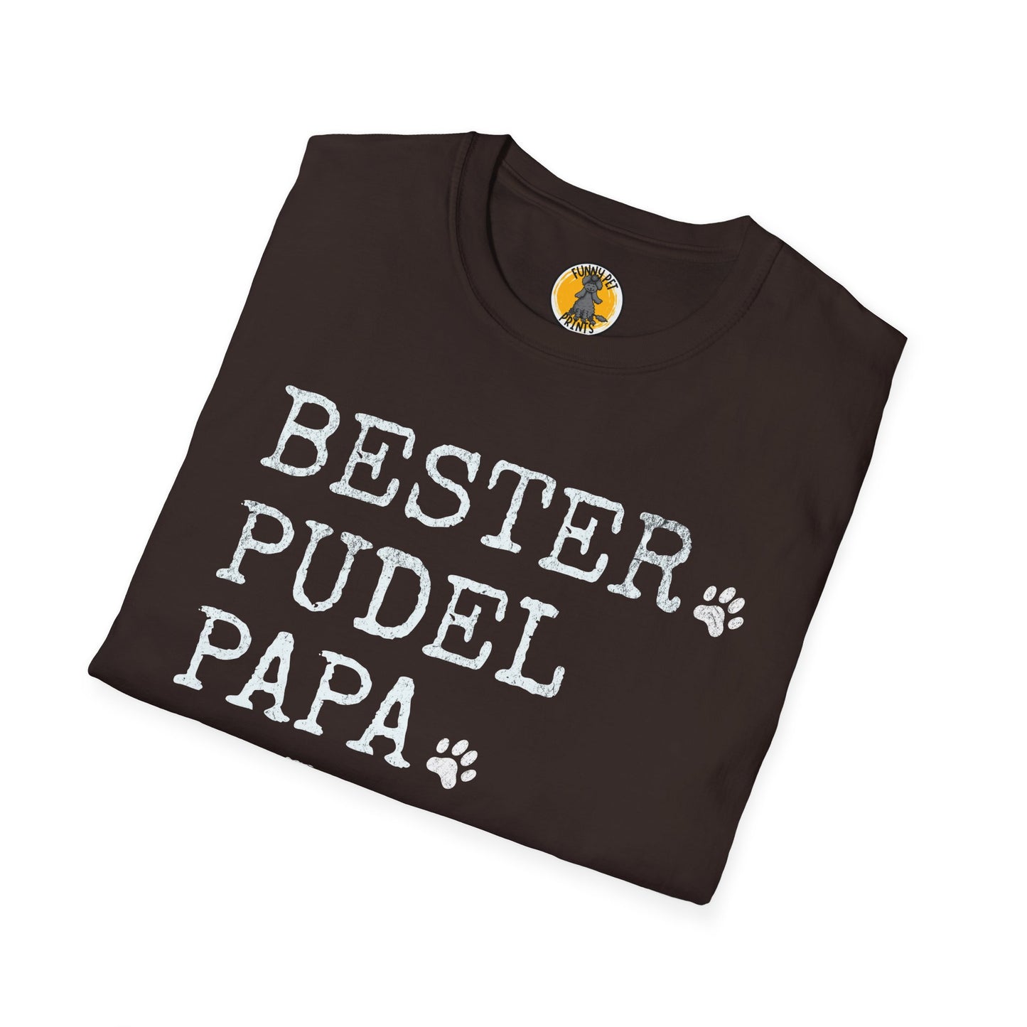 Bester Pudel Papa aller Zeiten, T-Shirt für Pudelliebhaber, Unisex Softstyle T-Shirt