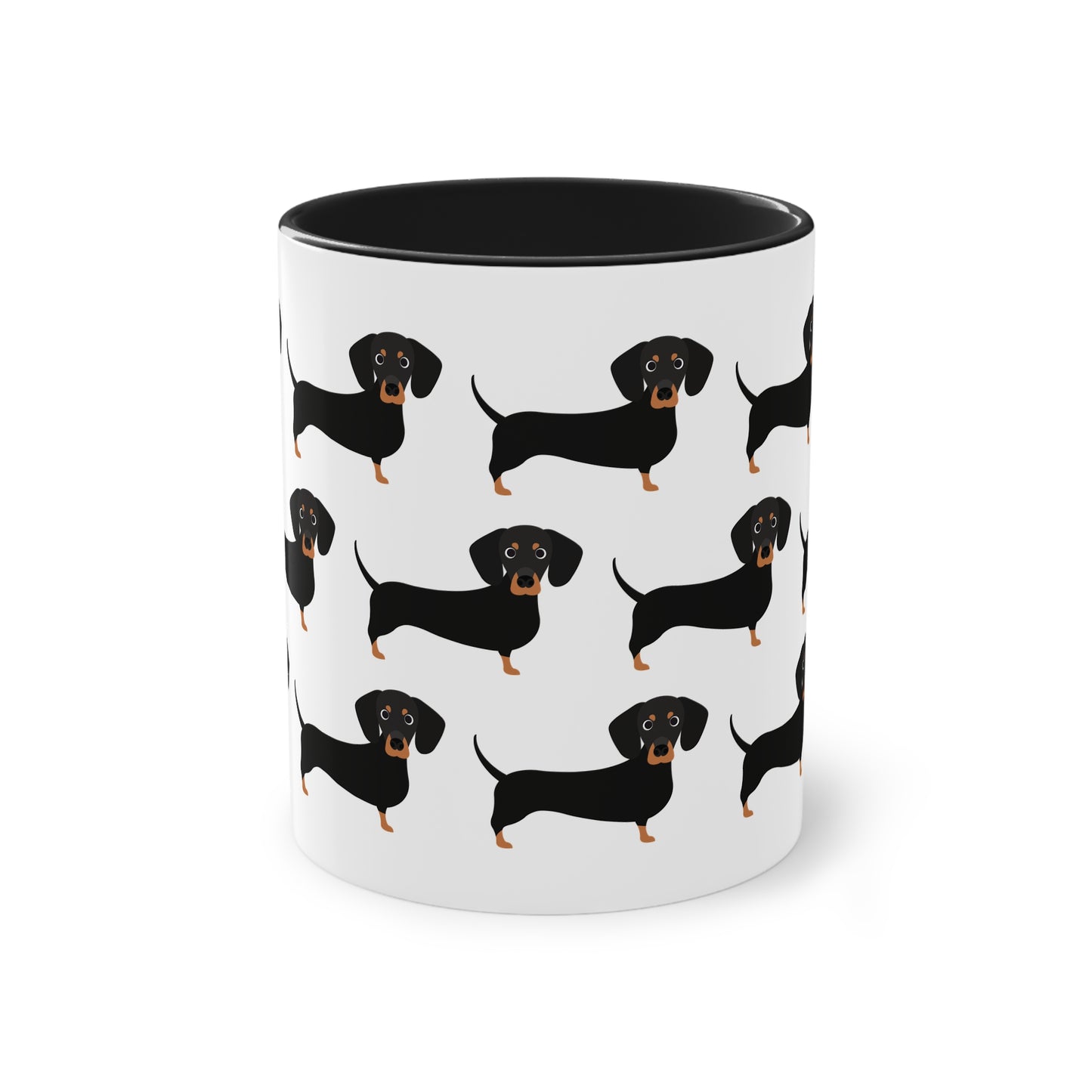 Dackel Tasse, zweifarbige Kaffeetasse, 0,33 l