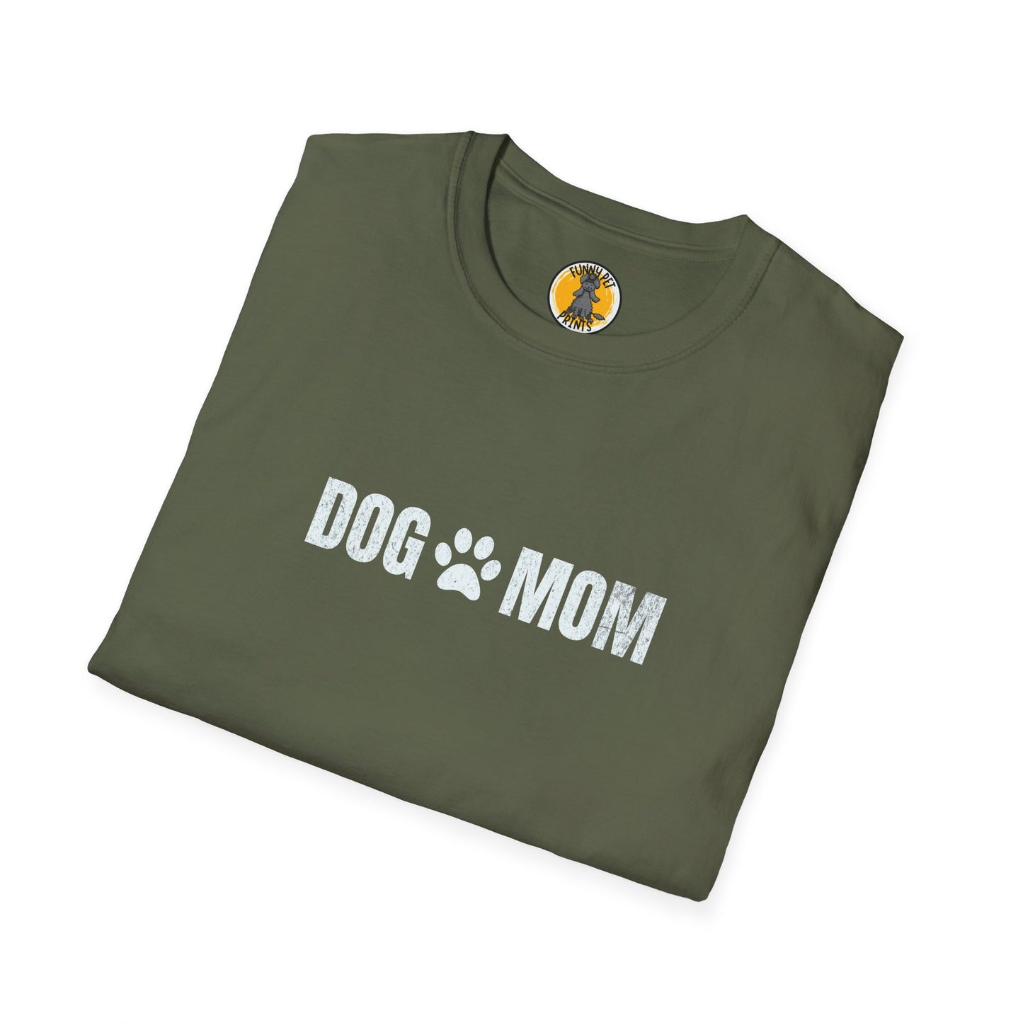 Dog Mom, T-Shirt für Hundeliebhaberinnen, Unisex Softstyle T-Shirt