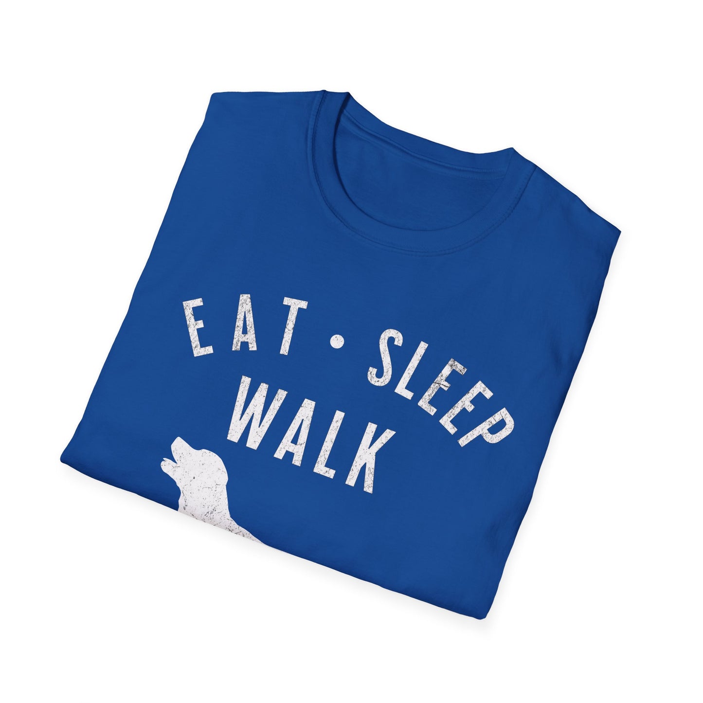 Eat, Sleep, Walk, Labrador, lustiges T-Shirt für Labradorliebhaber, Unisex Softstyle T-Shirt
