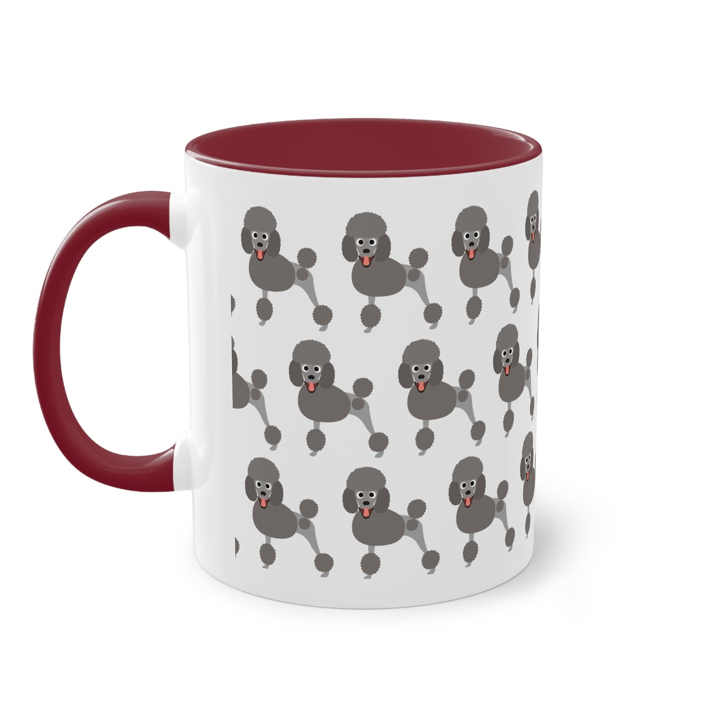 Pudel Tasse, zweifarbige Kaffeetasse, 0,33 l