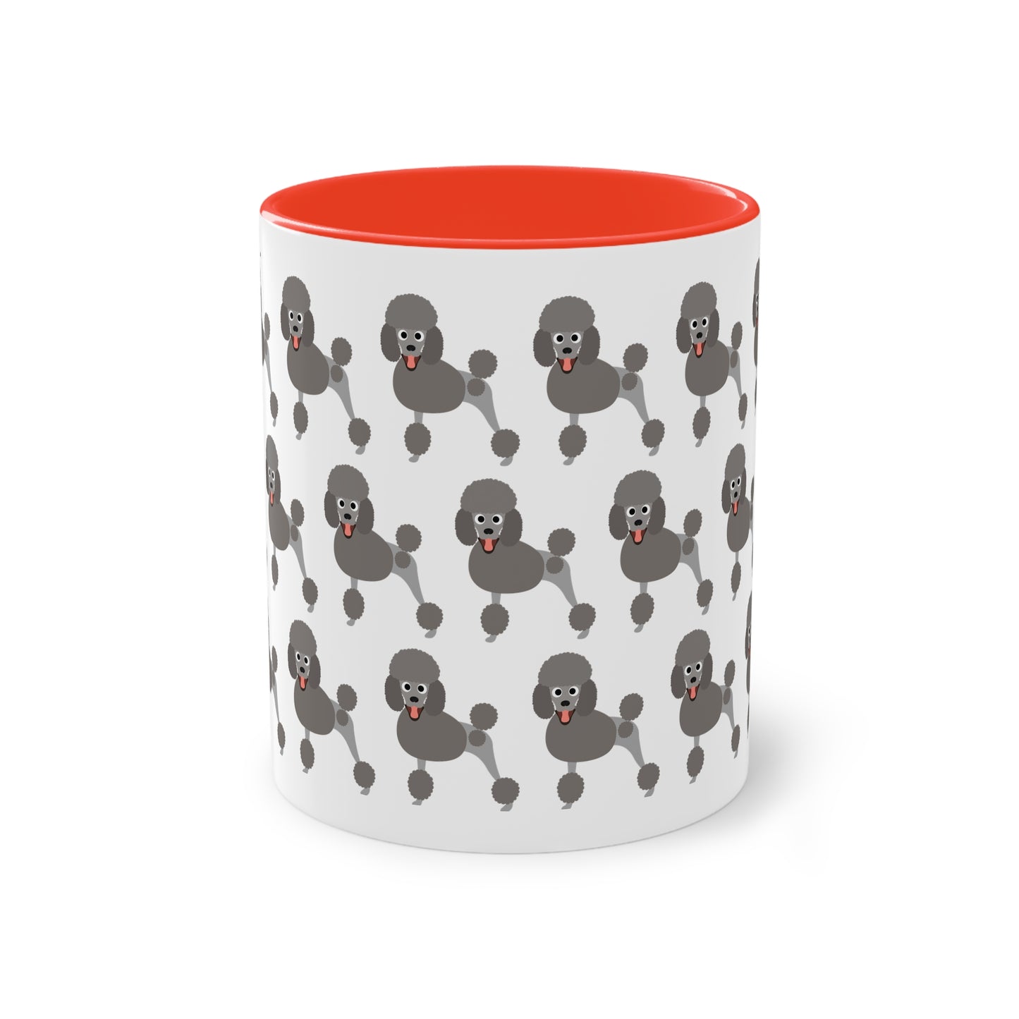 Pudel Tasse, zweifarbige Kaffeetasse, 0,33 l