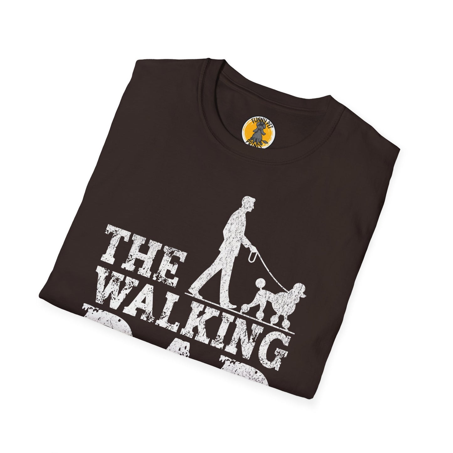 The Walking Dad, Lustiges T-Shirt für Pudelliebhaber, Unisex Softstyle T-Shirt