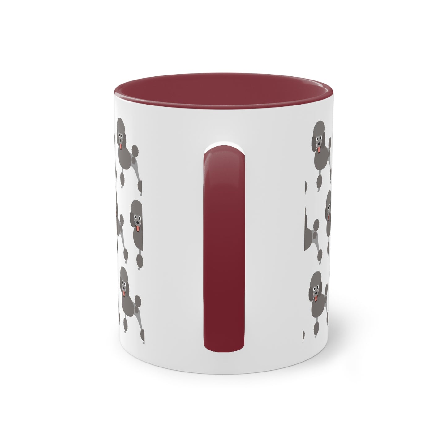 Pudel Tasse, zweifarbige Kaffeetasse, 0,33 l