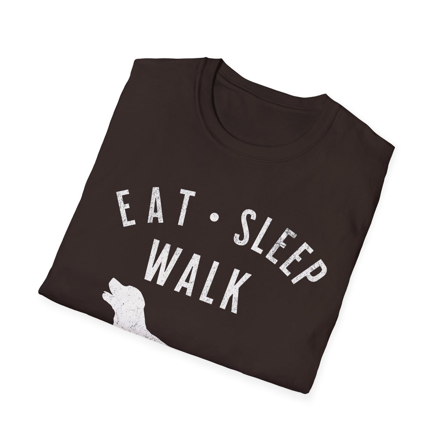 Eat, Sleep, Walk, Labrador, lustiges T-Shirt für Labradorliebhaber, Unisex Softstyle T-Shirt