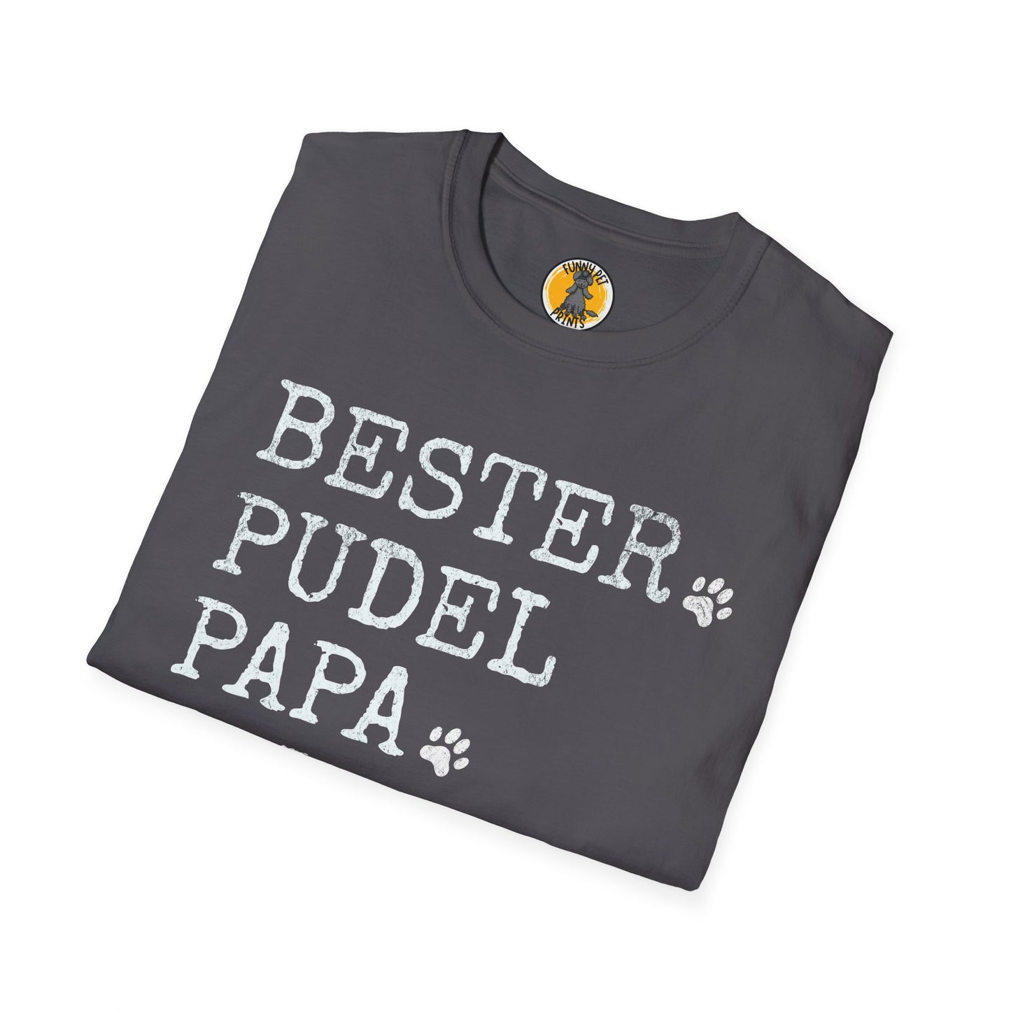 Bester Pudel Papa aller Zeiten, T-Shirt für Pudelliebhaber, Unisex Softstyle T-Shirt