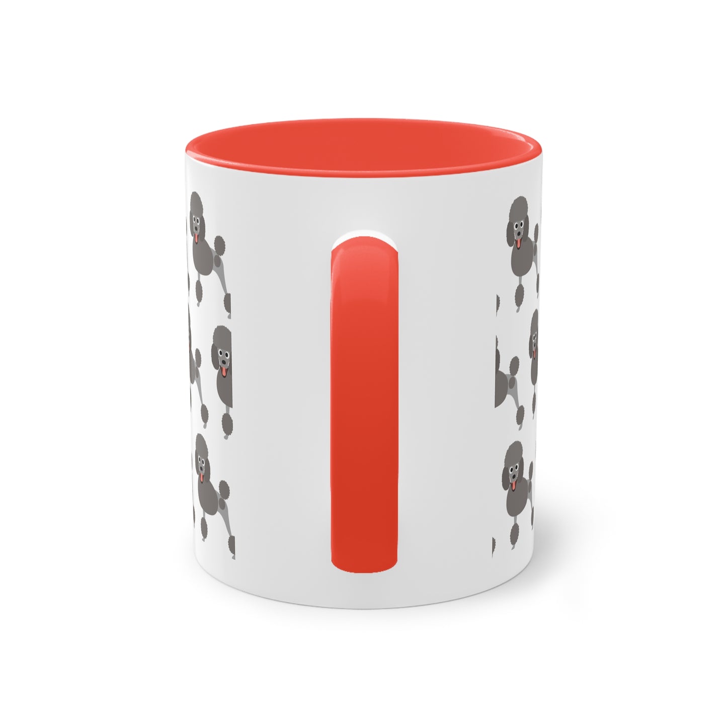 Pudel Tasse, zweifarbige Kaffeetasse, 0,33 l