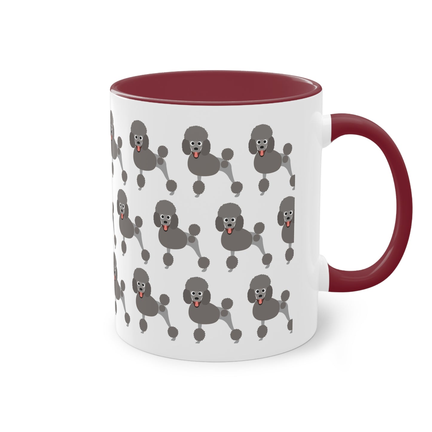 Pudel Tasse, zweifarbige Kaffeetasse, 0,33 l