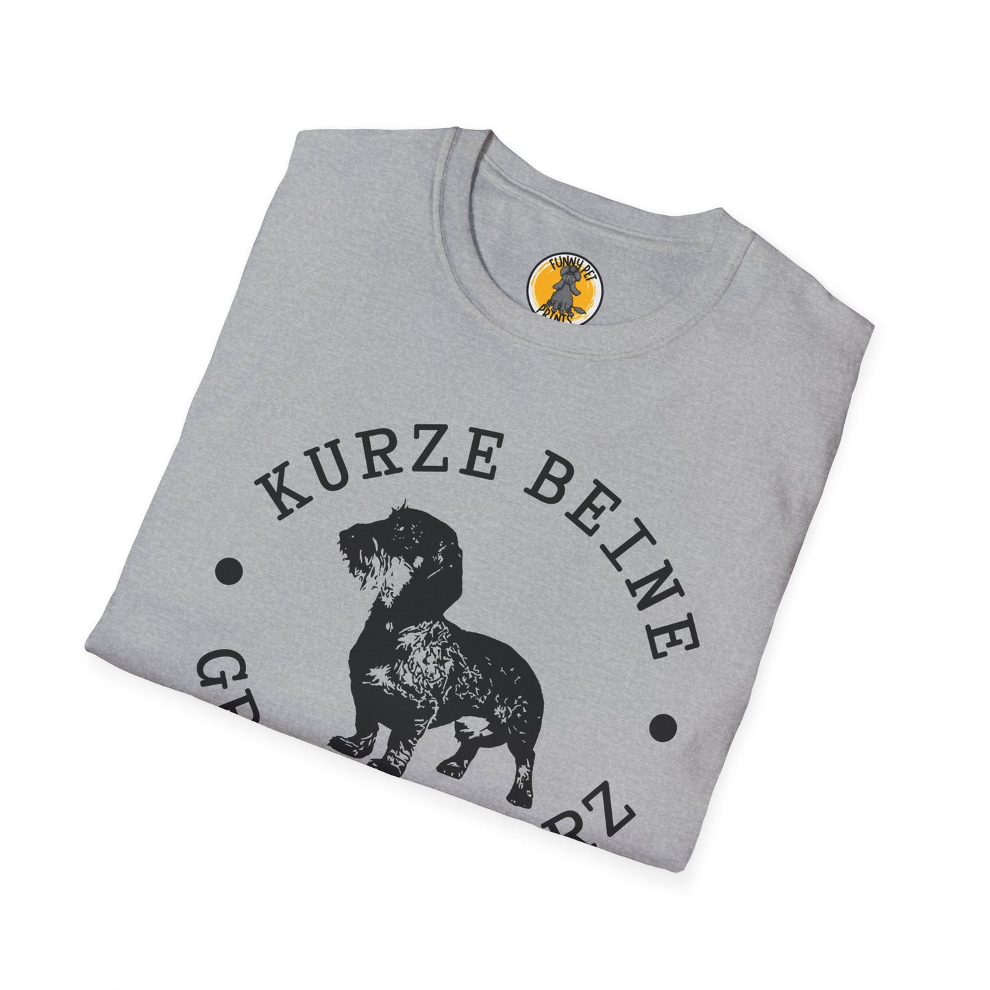 Kurze Beine, grosses Herz, T-Shirt für Dackelliebhaber, Unisex Softstyle T-Shirt