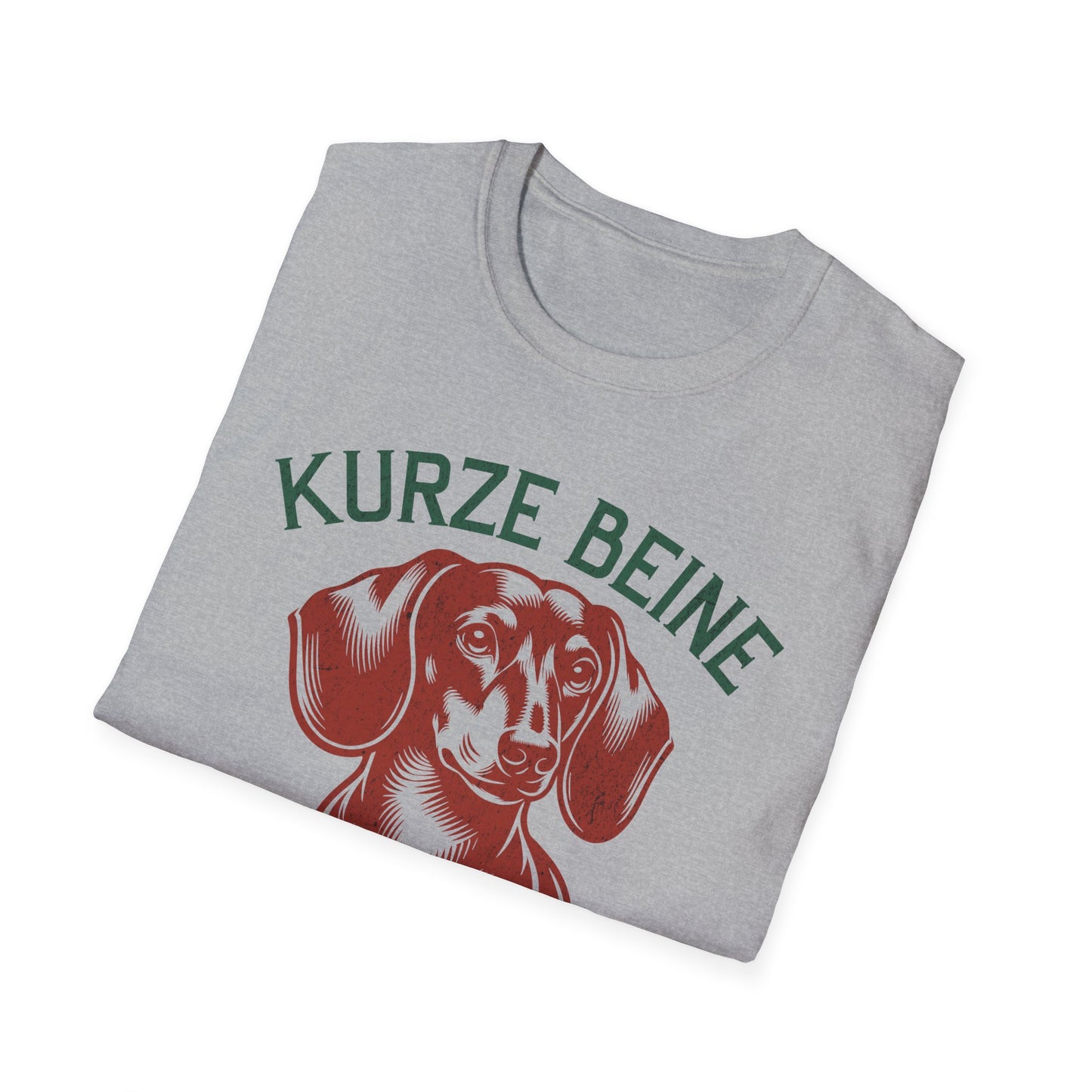Kurze Beine, Großes Herz, T-Shirt für Dackelliebhaber, Unisex Softstyle T-Shirt