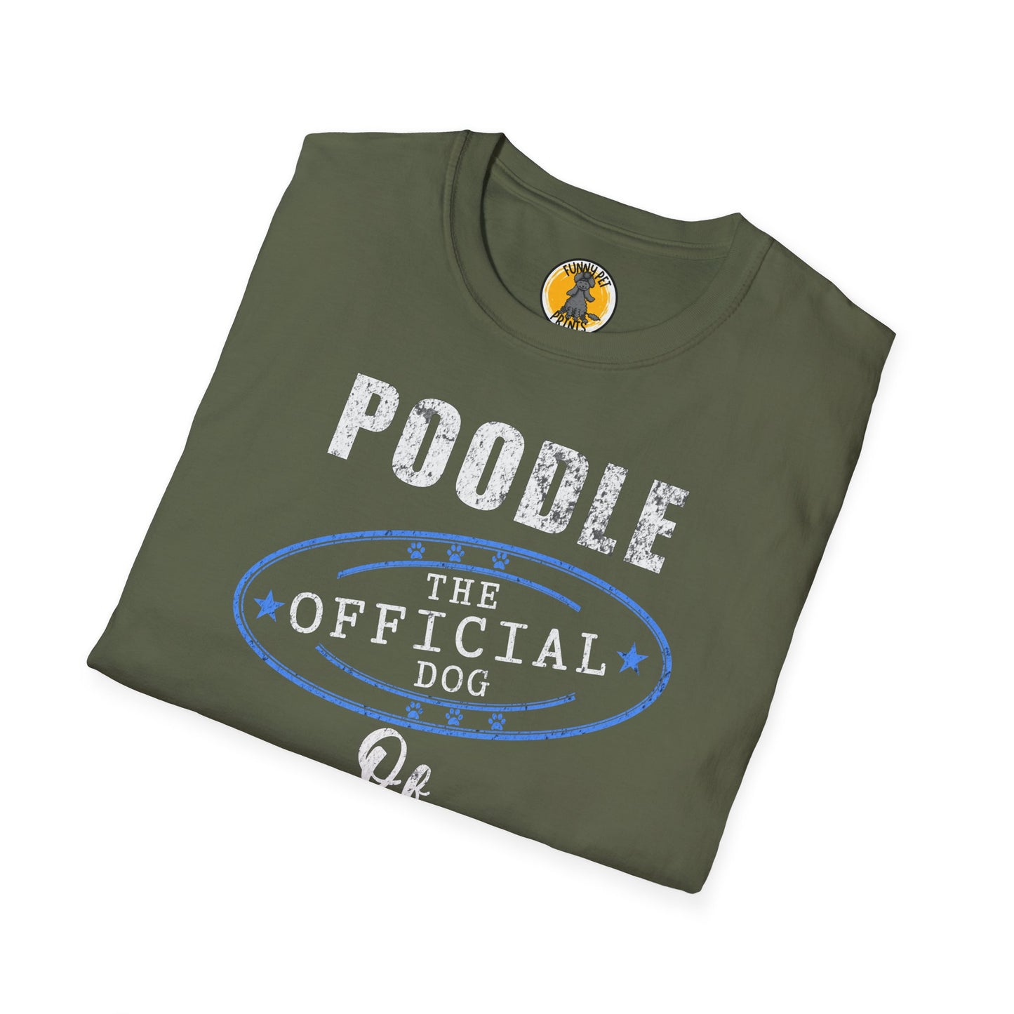 Poodle. The Official Dog of Cool People, Lustiges T-Shirt für Pudelliebhaber, Unisex Softstyle T-Shirt