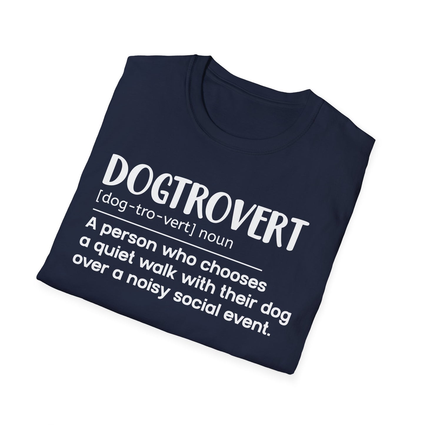 Dogtrovert. Lustiges Shirt für Hundeliebhaber, Unisex Softstyle T-Shirt
