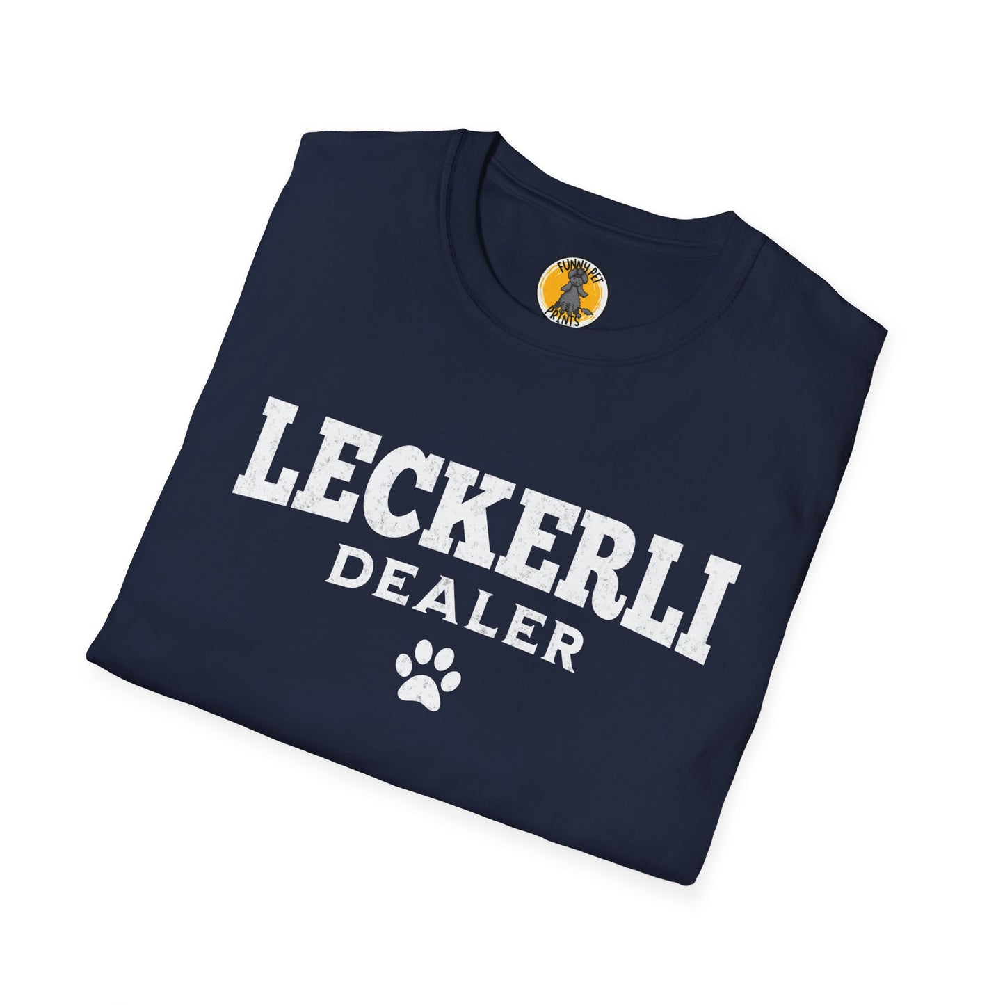 Leckerli Dealer, Lustiges T-Shirt für Hundeliebhaber, Unisex Softstyle T-Shirt