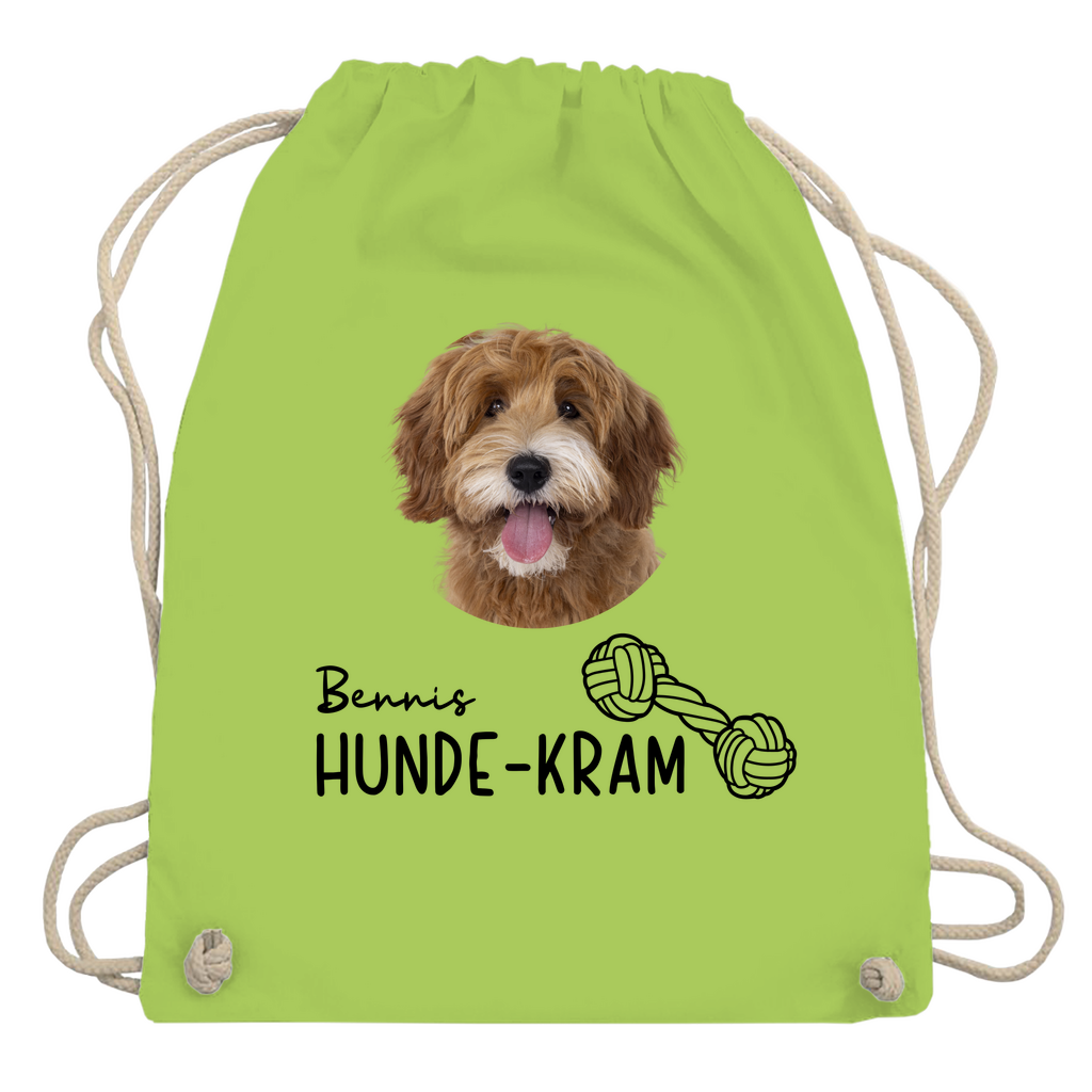 Personalisierter Turnbeutel mit Hundefoto & Namen