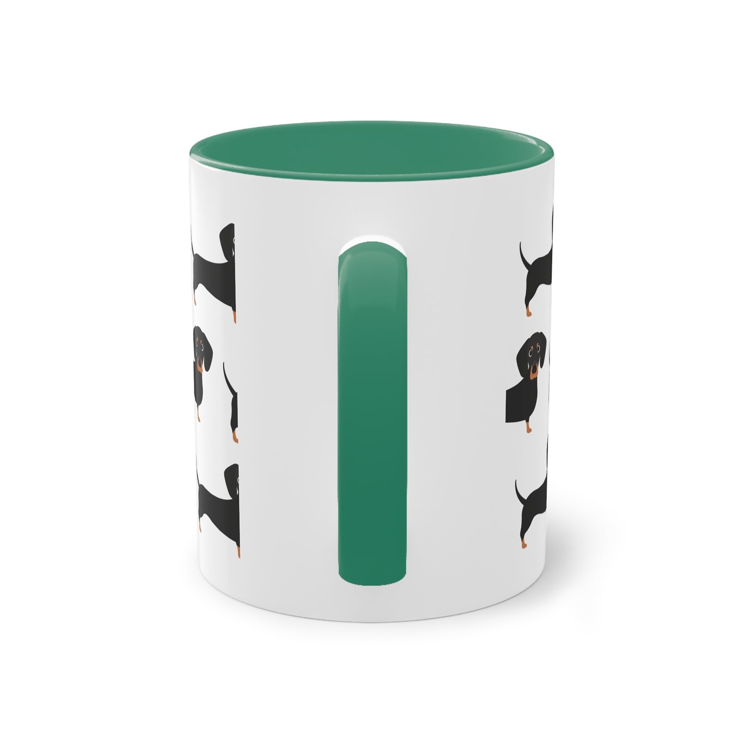 Dackel Tasse, zweifarbige Kaffeetasse, 0,33 l
