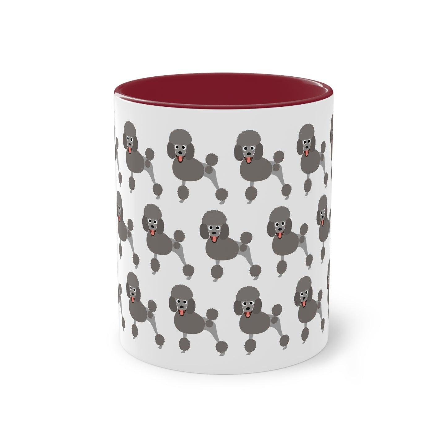 Pudel Tasse, zweifarbige Kaffeetasse, 0,33 l
