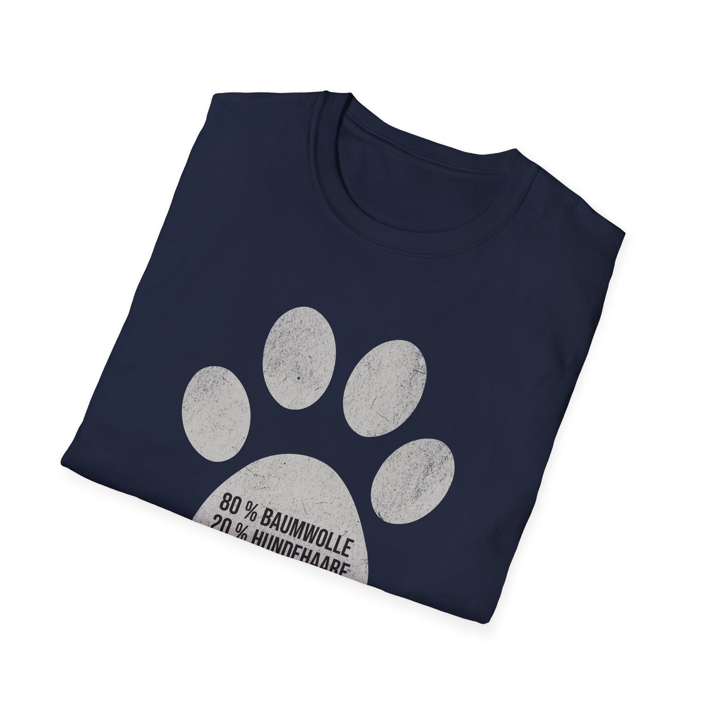80% Baumwolle, 20% Hundehaare, T-Shirt für Hundeliebhaber, Unisex Softstyle T-Shirt
