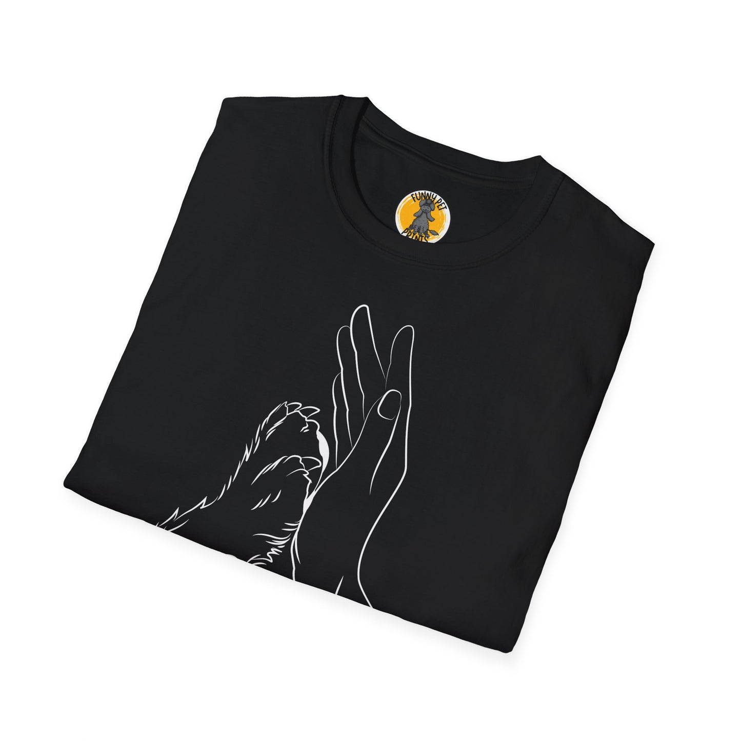 Hand und Pfote, T-Shirt für Hundeliebhaber, Unisex Softstyle T-Shirt