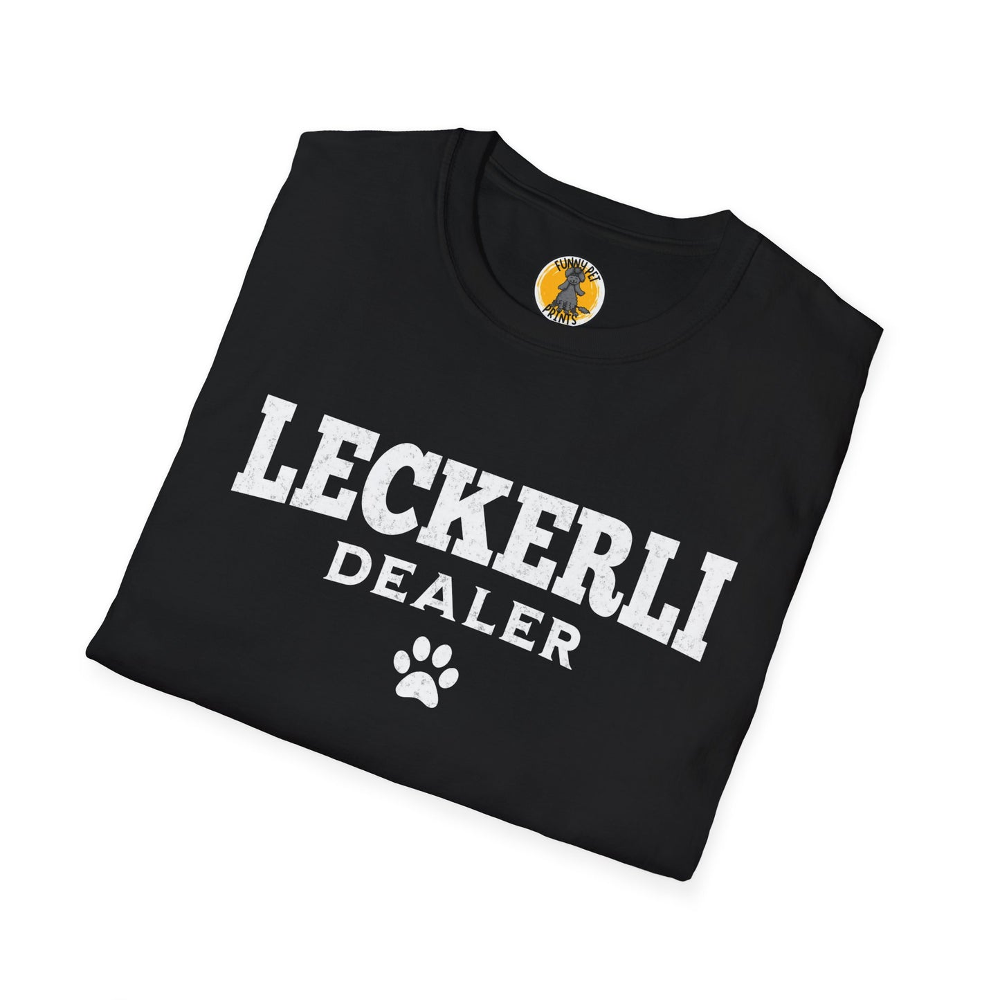 Leckerli Dealer, Lustiges T-Shirt für Hundeliebhaber, Unisex Softstyle T-Shirt