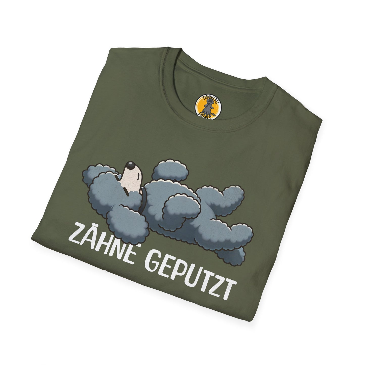 Süsses Schlafshirt, Zähne geputzt, Pipi gemacht, Gute Nacht, T-Shirt für Pudelliebhaber, Unisex Softstyle T-Shirt