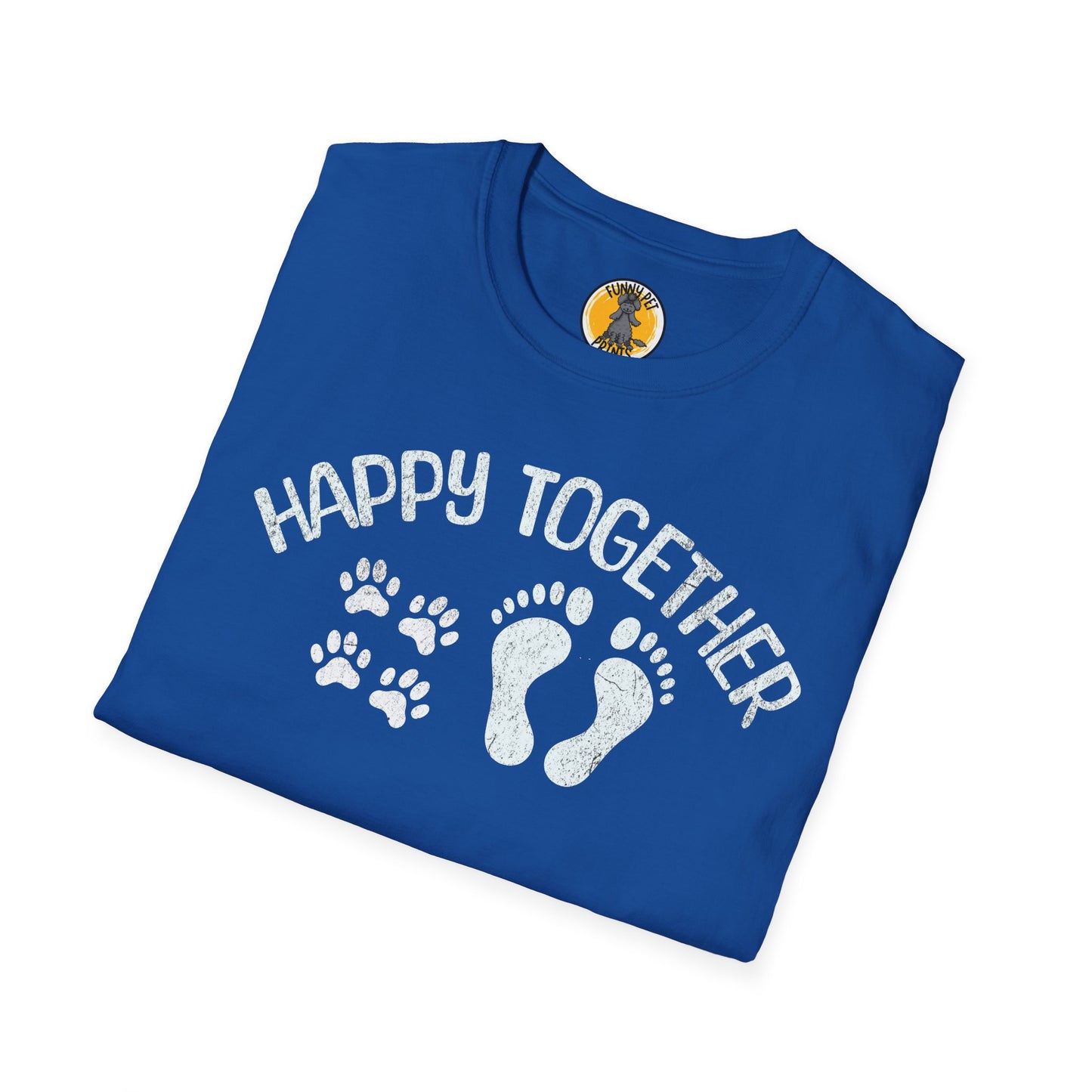 Happy Together, T-Shirt für Hundeliebhaber, Unisex Softstyle T-Shirt