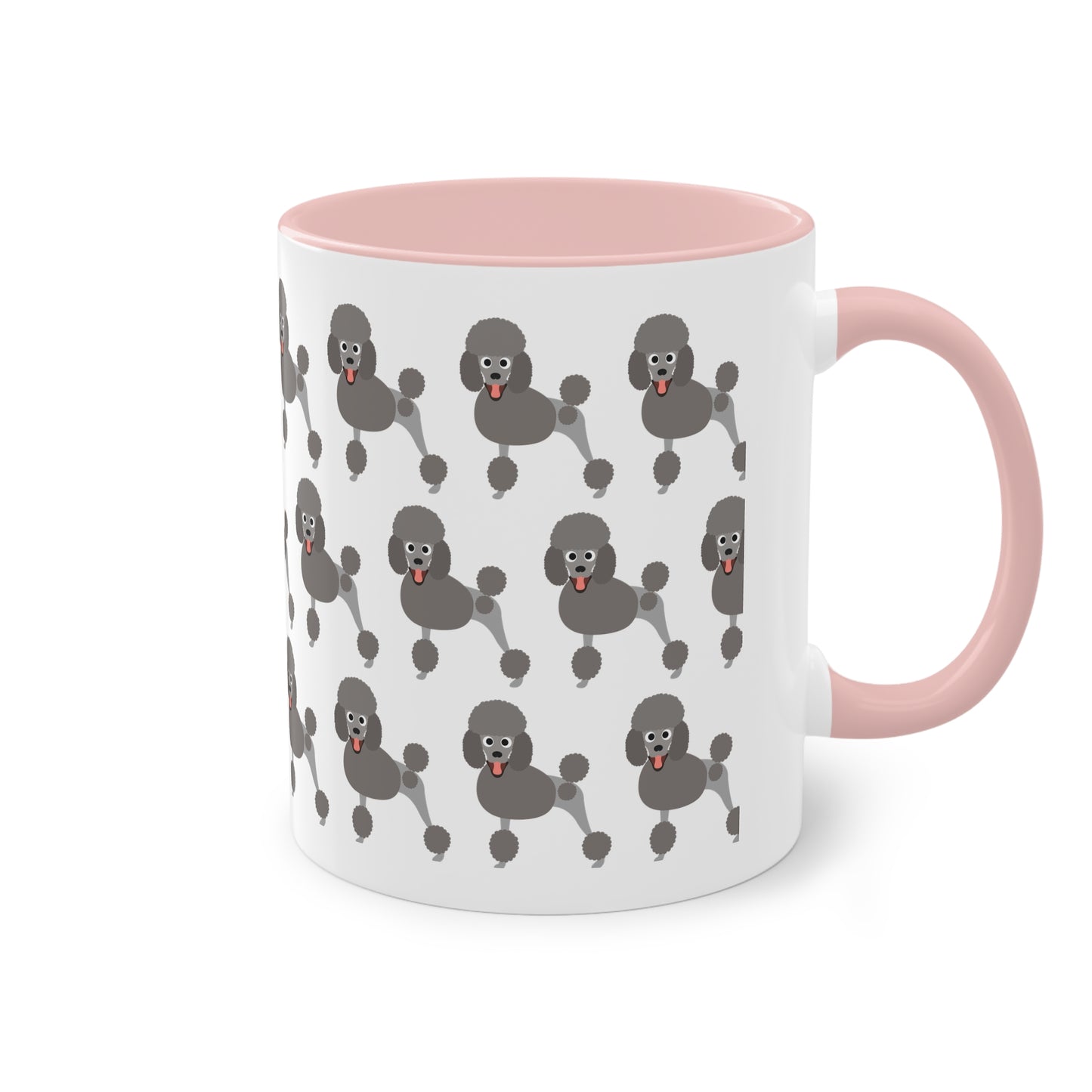 Pudel Tasse, zweifarbige Kaffeetasse, 0,33 l
