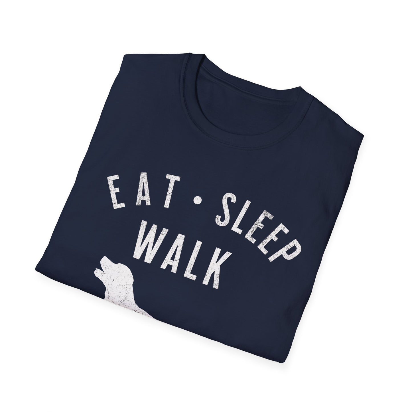 Eat, Sleep, Walk, Labrador, lustiges T-Shirt für Labradorliebhaber, Unisex Softstyle T-Shirt