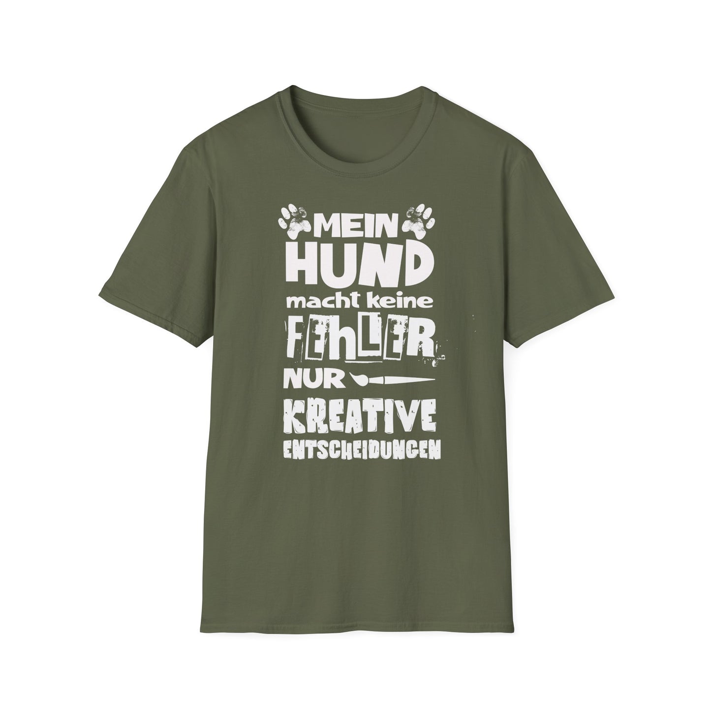 Lustiges T-Shirt für Hundebesitzer, „Mein Hund macht keine Fehler. Nur kreative Entscheidungen“