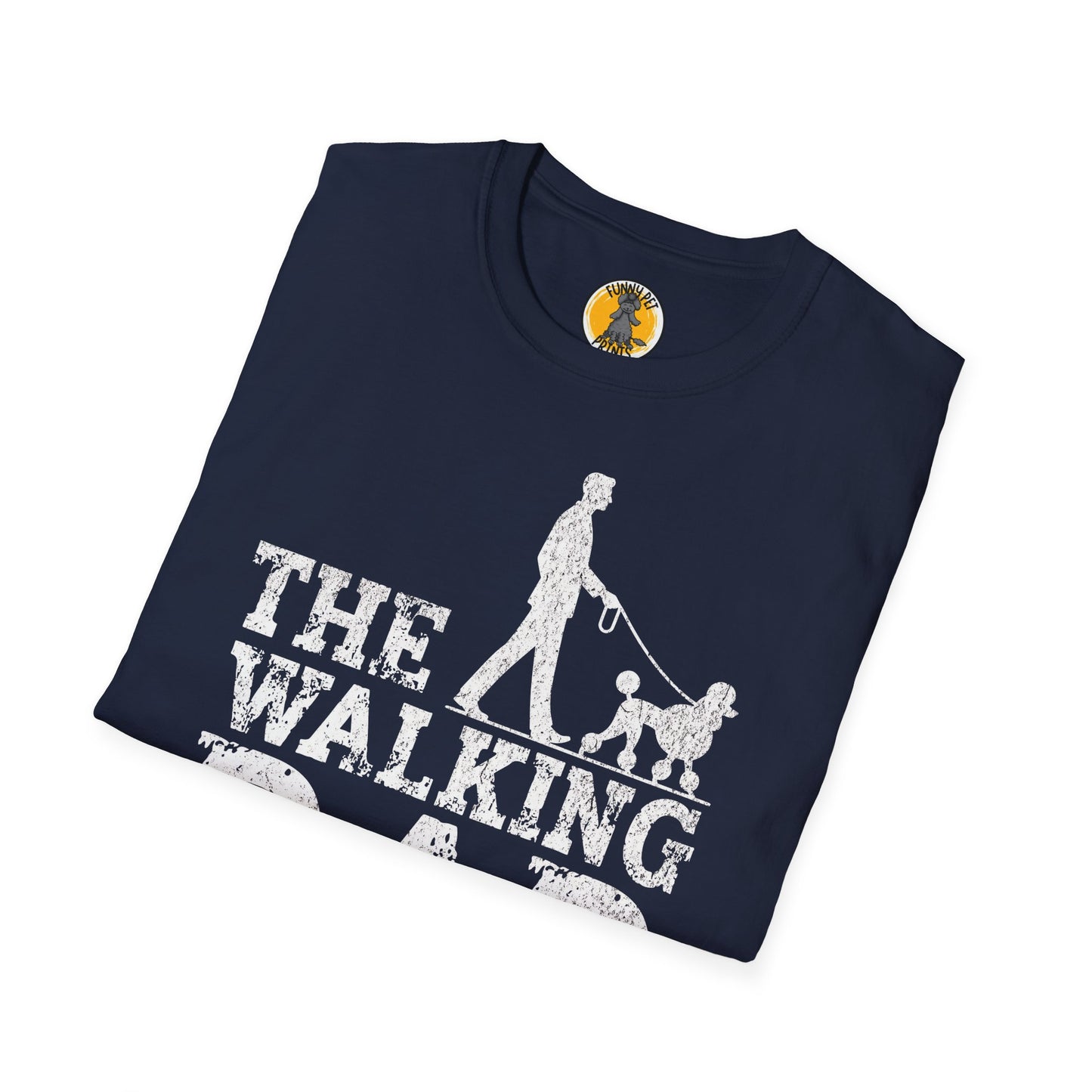 The Walking Dad, Lustiges T-Shirt für Pudelliebhaber, Unisex Softstyle T-Shirt