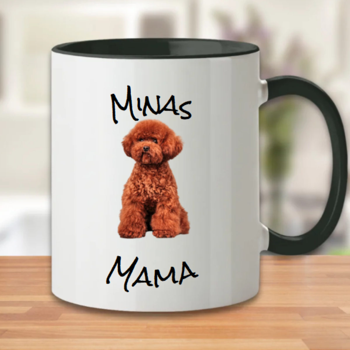 Hundemama Tasse personalisierbar - Tasse zweifarbig