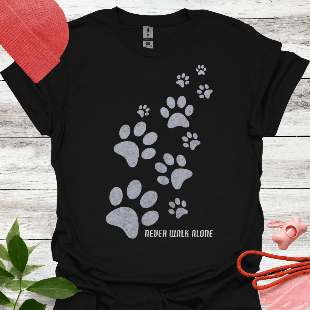 T-Shirt für Hundeliebhaber, Never Walk Alone, Unisex Softstyle T-Shirt