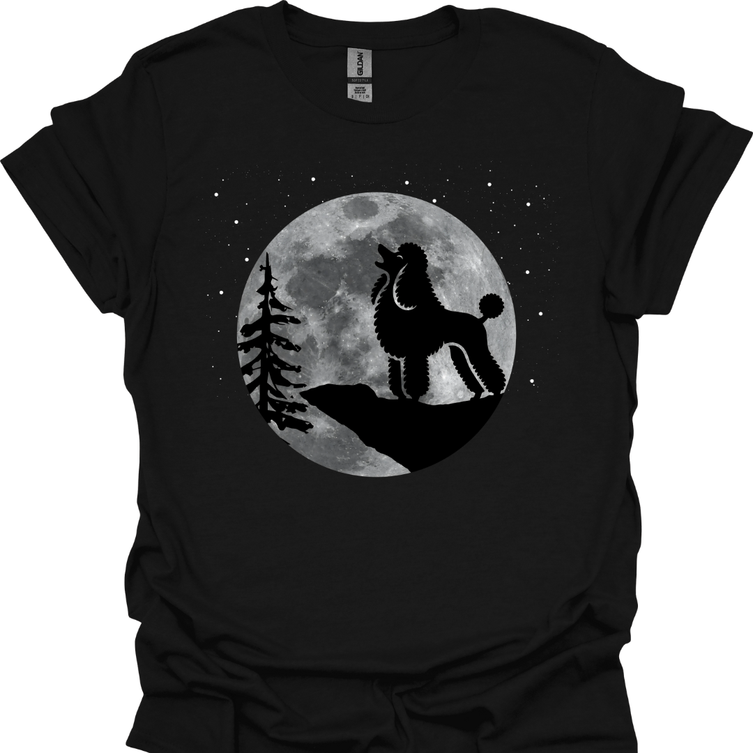 Heulender Pudel Vollmond T-Shirt