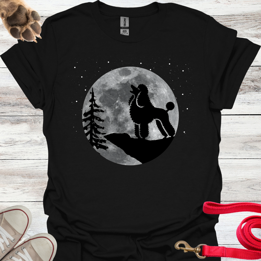 Pudel Vollmond T-Shirt, Unisex Softstyle T-Shirt
