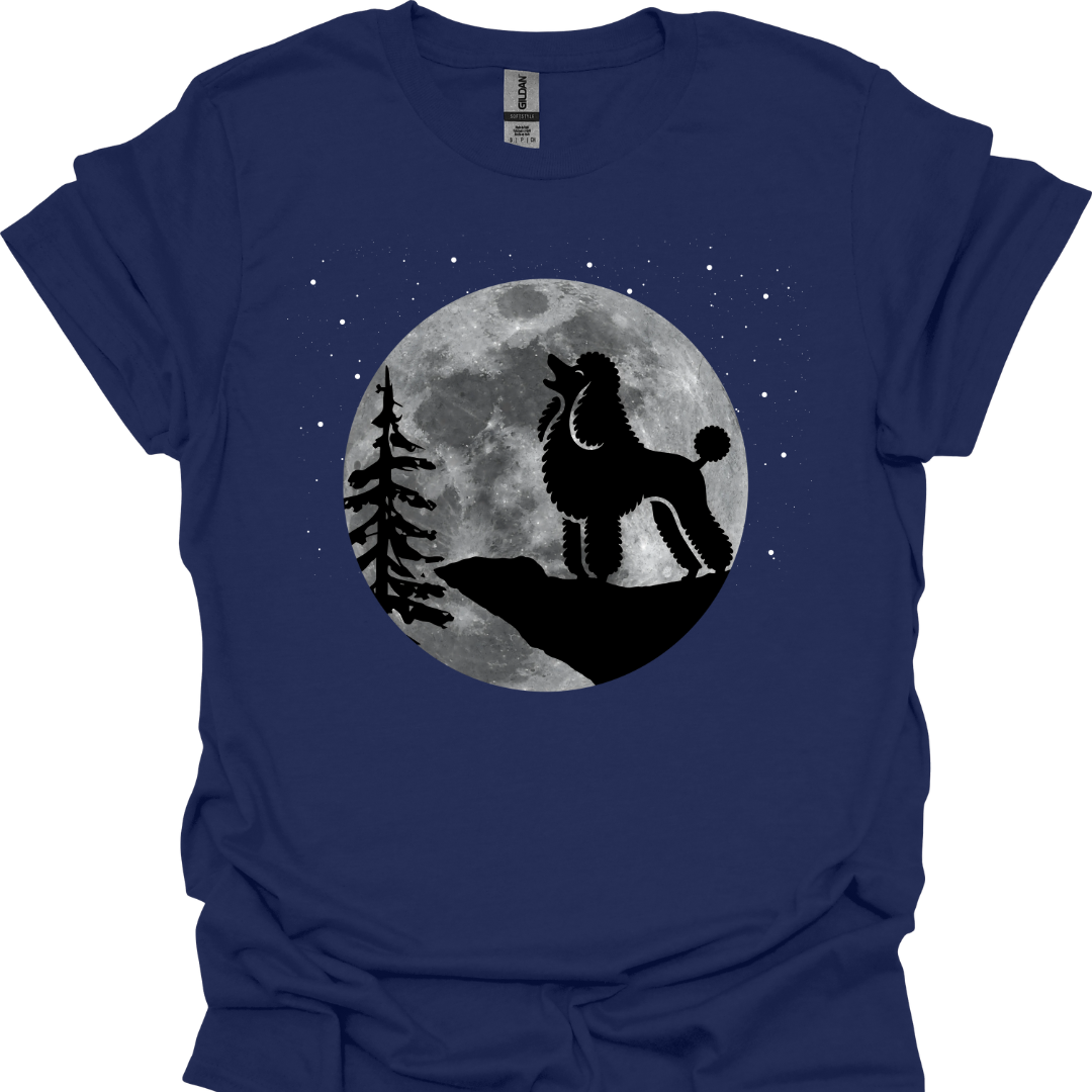 Heulender Pudel Vollmond T-Shirt