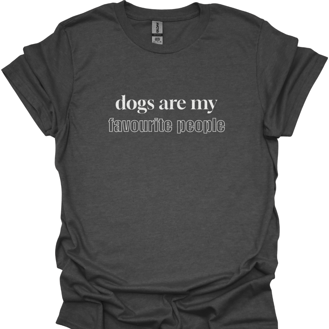 "dogs are my favourite people" T-Shirt für Hundeliebhaber