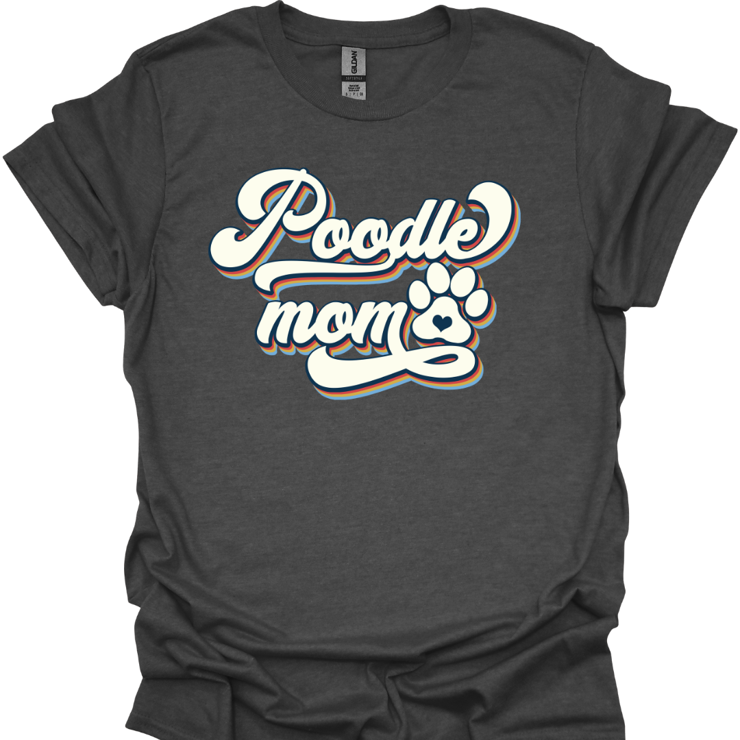 "Poodle Mom", Retro Shirt