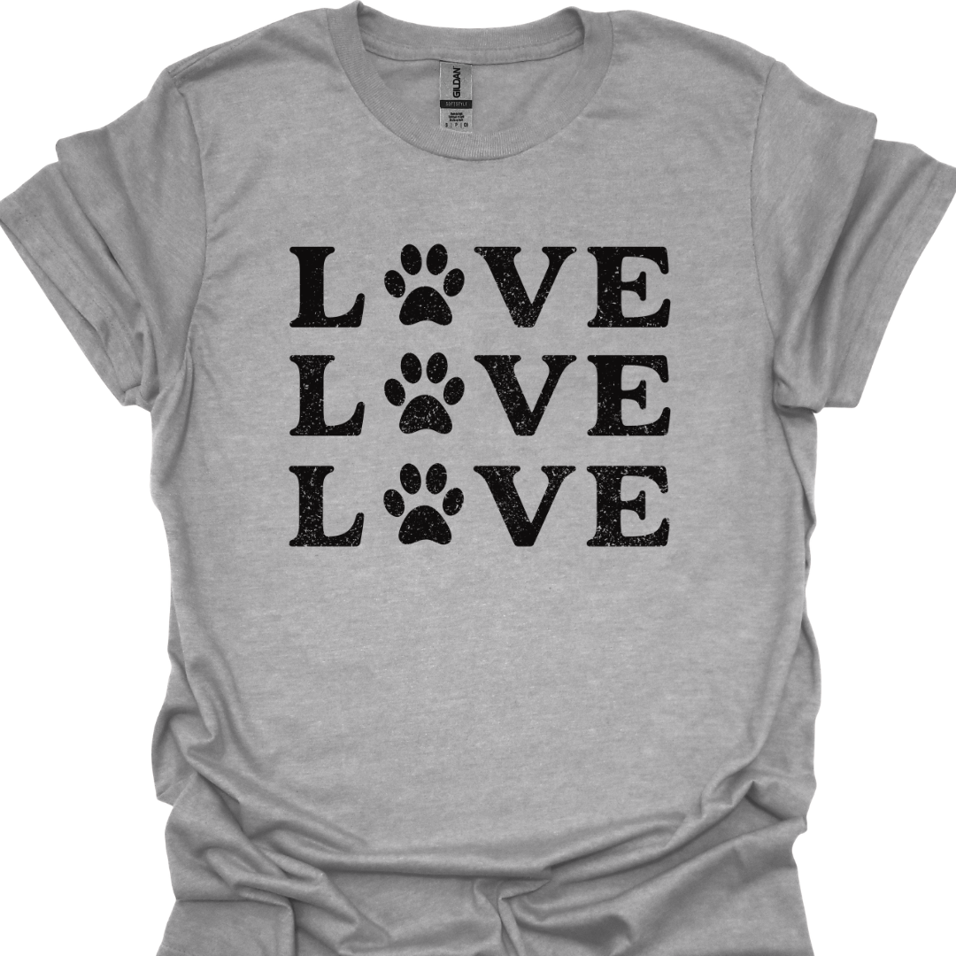 "Love" T-Shirt - Perfekt für Hundeliebhaber