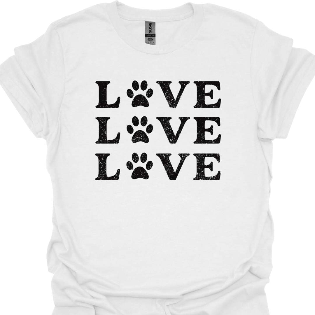 "Love" T-Shirt - Perfekt für Hundeliebhaber