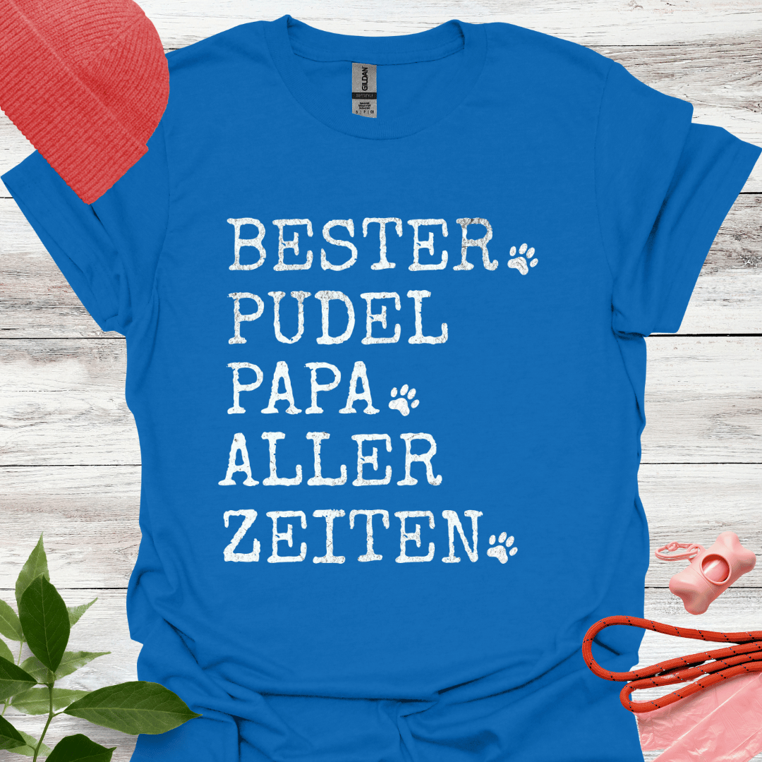 Bester Pudel Papa aller Zeiten, T-Shirt für Pudelliebhaber, Unisex Softstyle T-Shirt