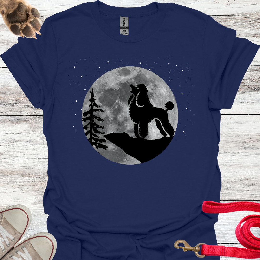 Pudel Vollmond T-Shirt, Unisex Softstyle T-Shirt