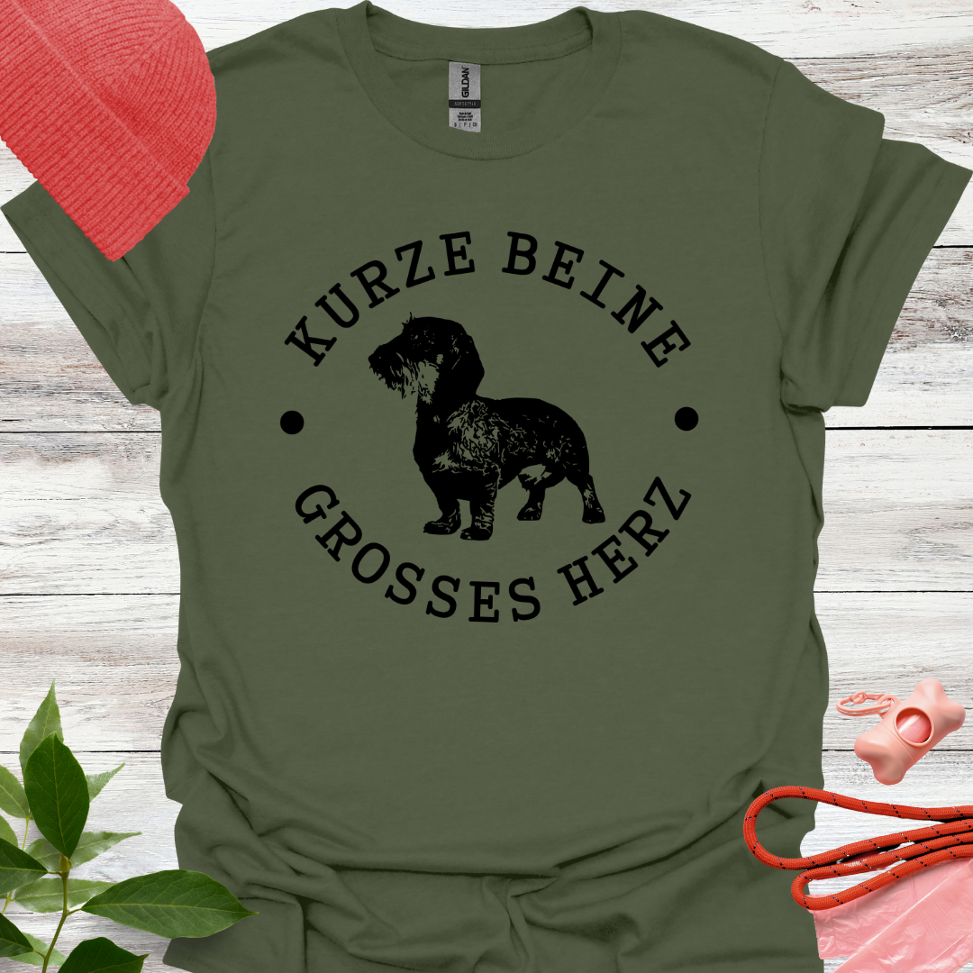 Kurze Beine, grosses Herz, T-Shirt für Dackelliebhaber, Unisex Softstyle T-Shirt