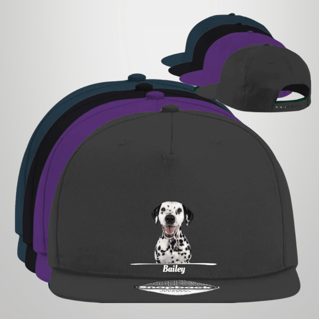 Snapback Rapper Cap mit deinen Haustieren - personalisierbar