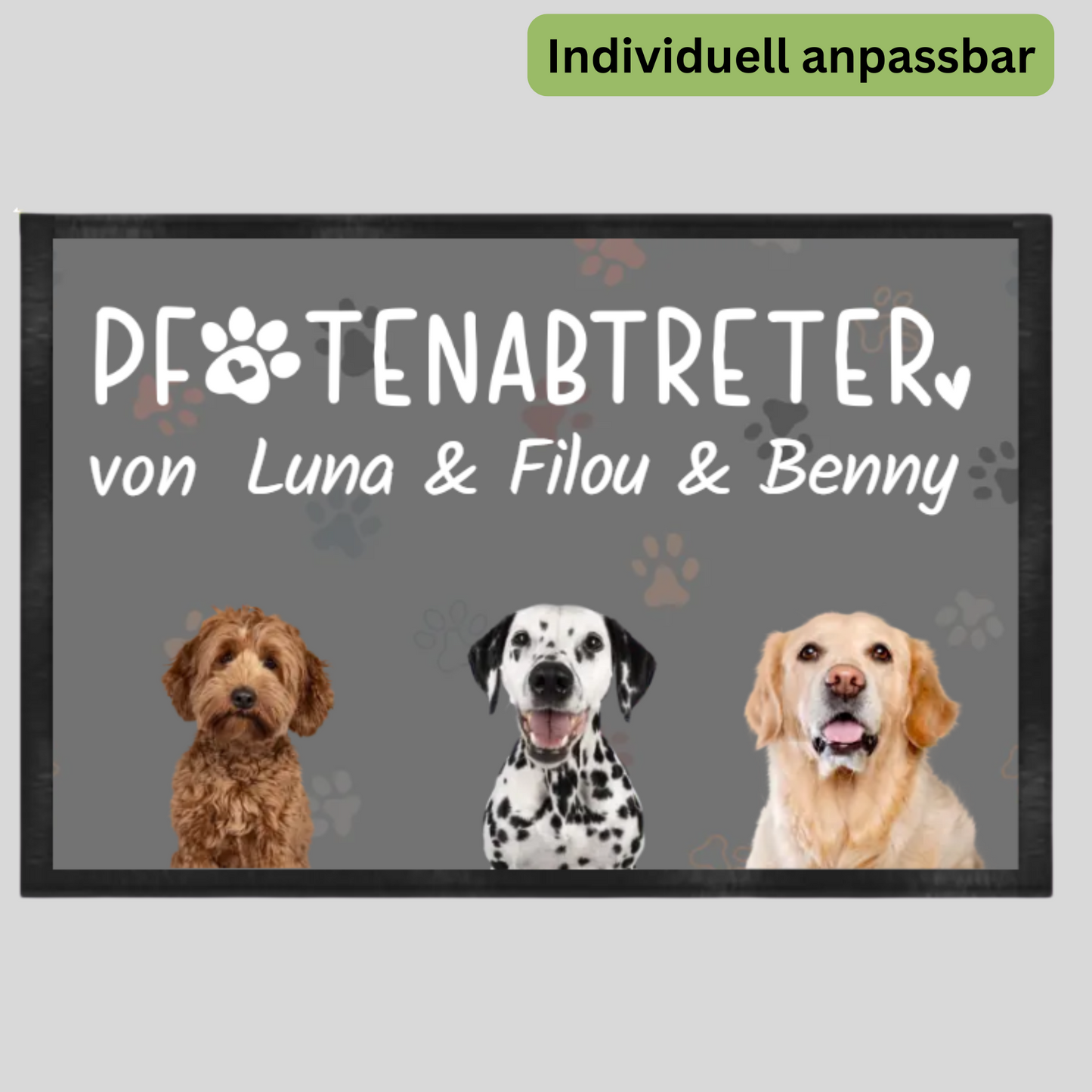 Personalisierbare Fußmatte für Hundefreunde