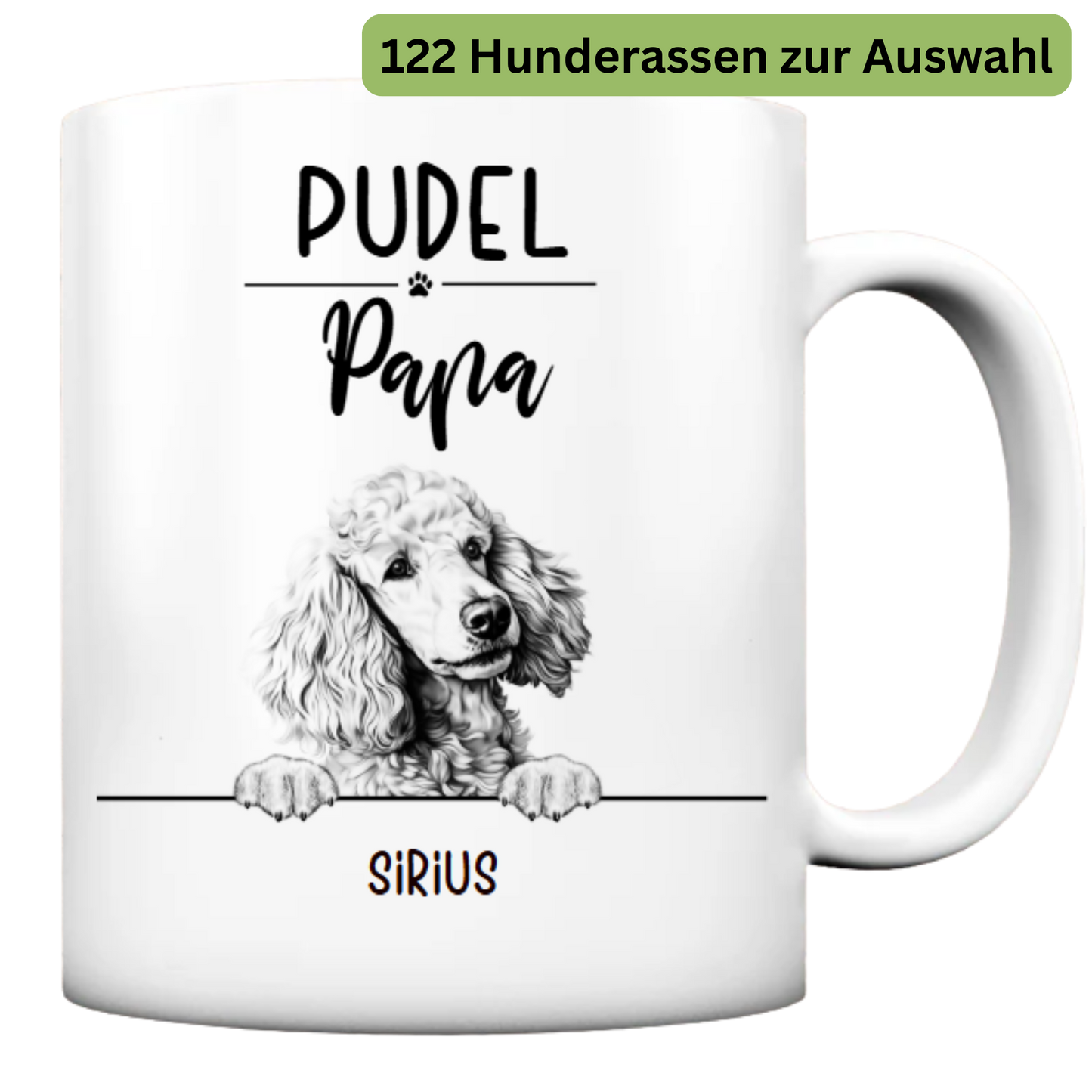 Personalisierbare Hundetasse für Hundemamas & Hundepapas