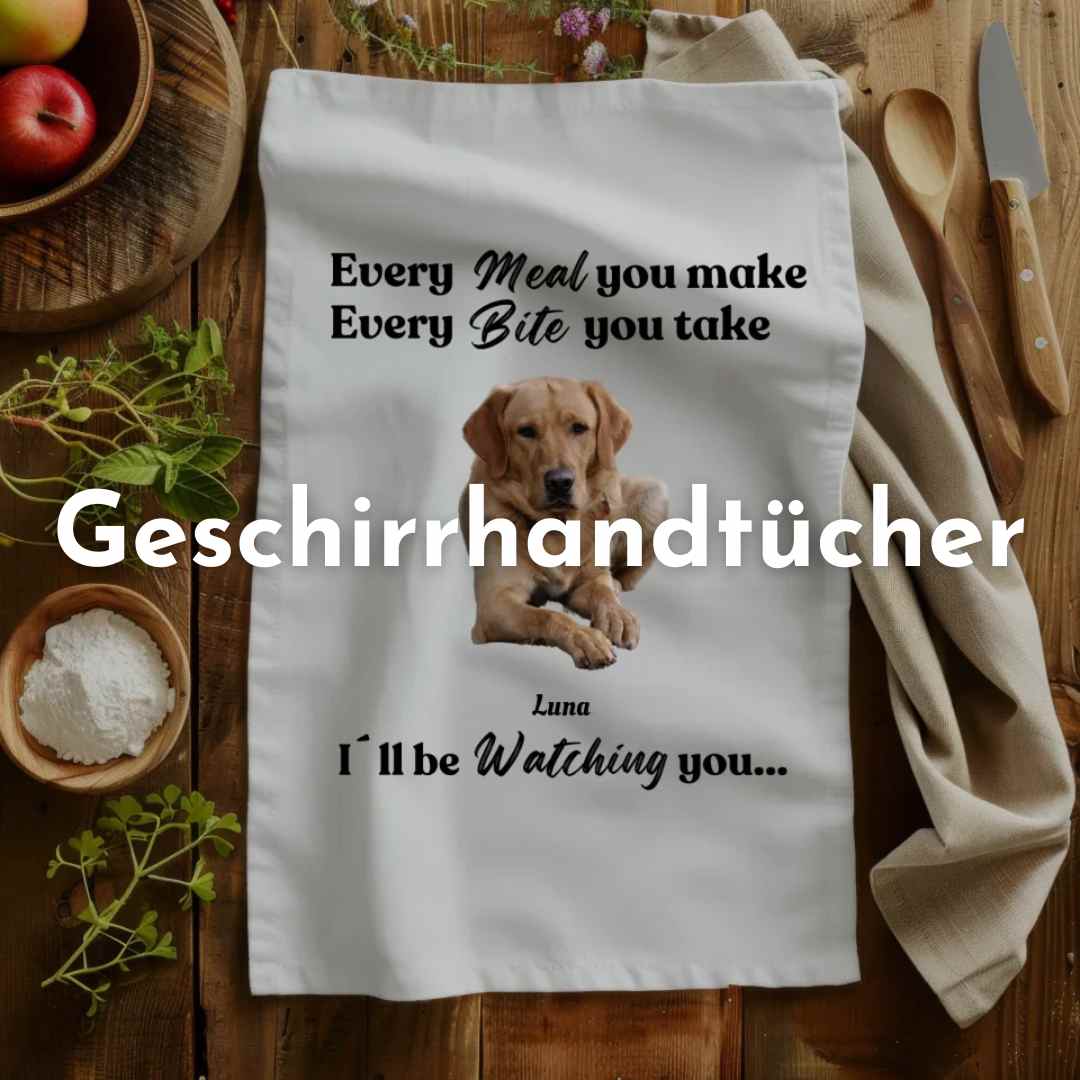 Geschirrhandtücher mit Hundemotiv