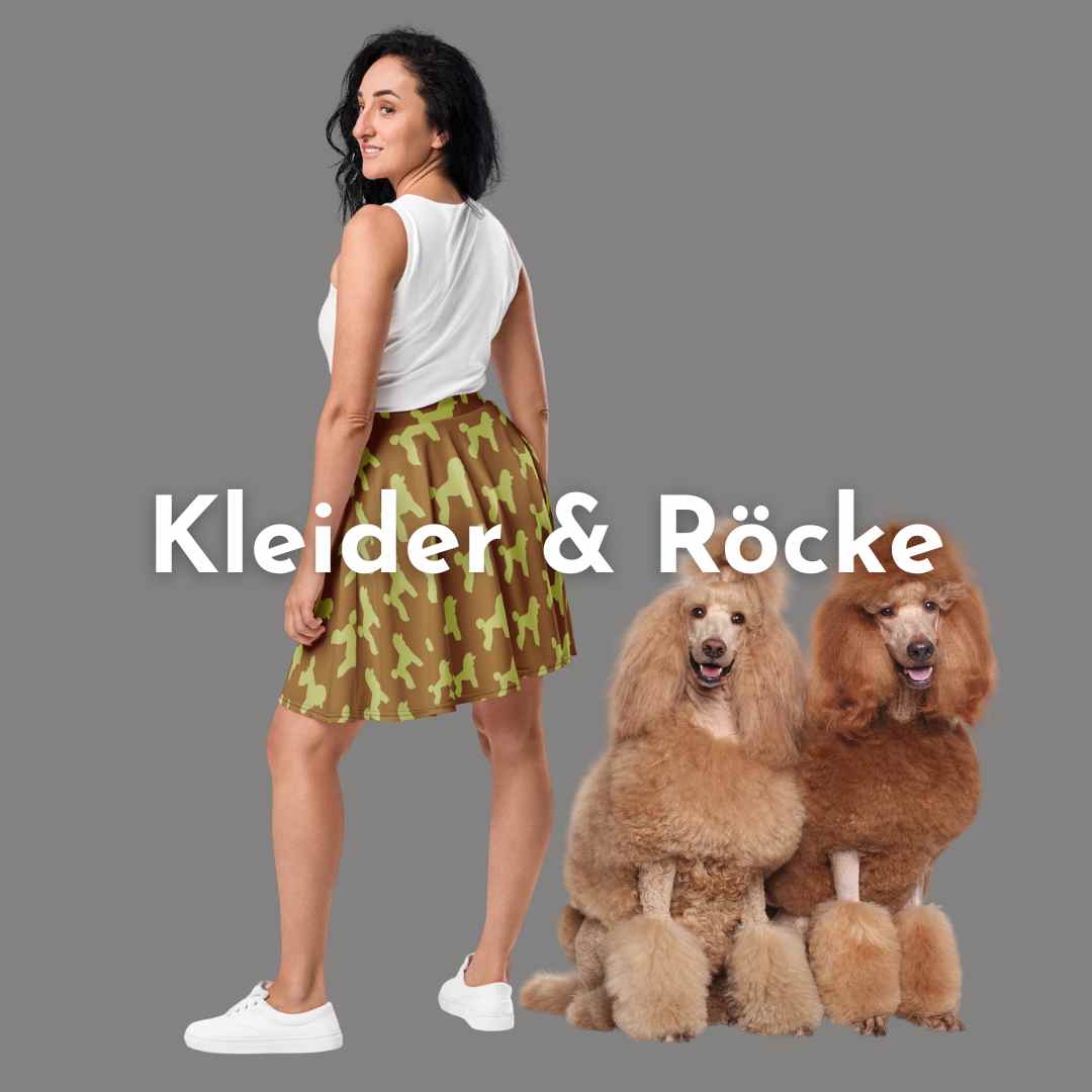 Kleider und Röcke mit Hundemotiv für Damen