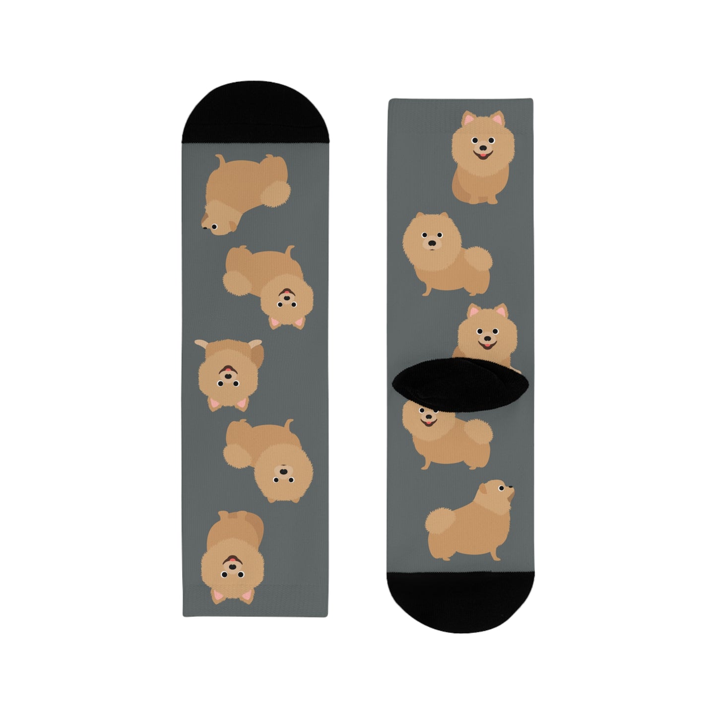 Pomeranian Socken, Sublimation Crew Socks (EU)