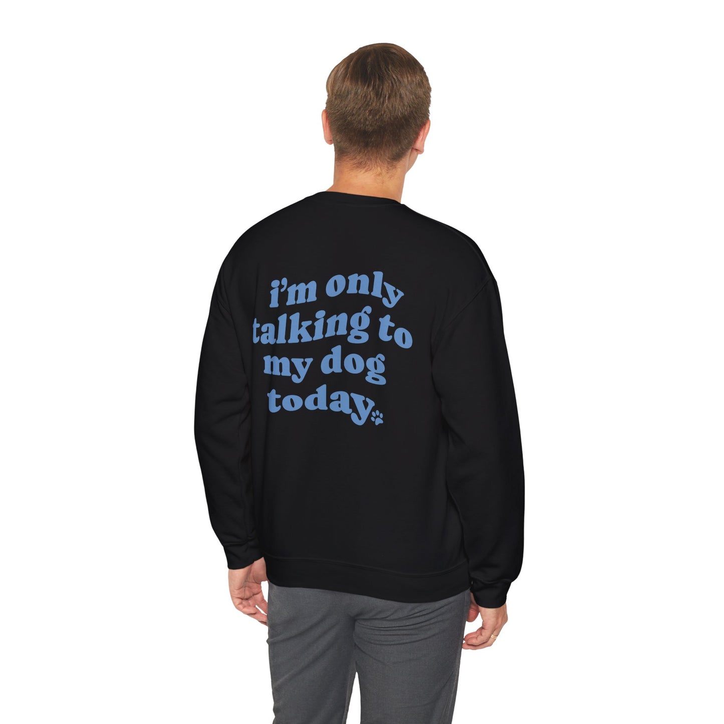 I´m only talking to my dog today. Hoodie für Hundeliebhaber, Unisex Heavy Blend™ Crewneck Sweatshirt