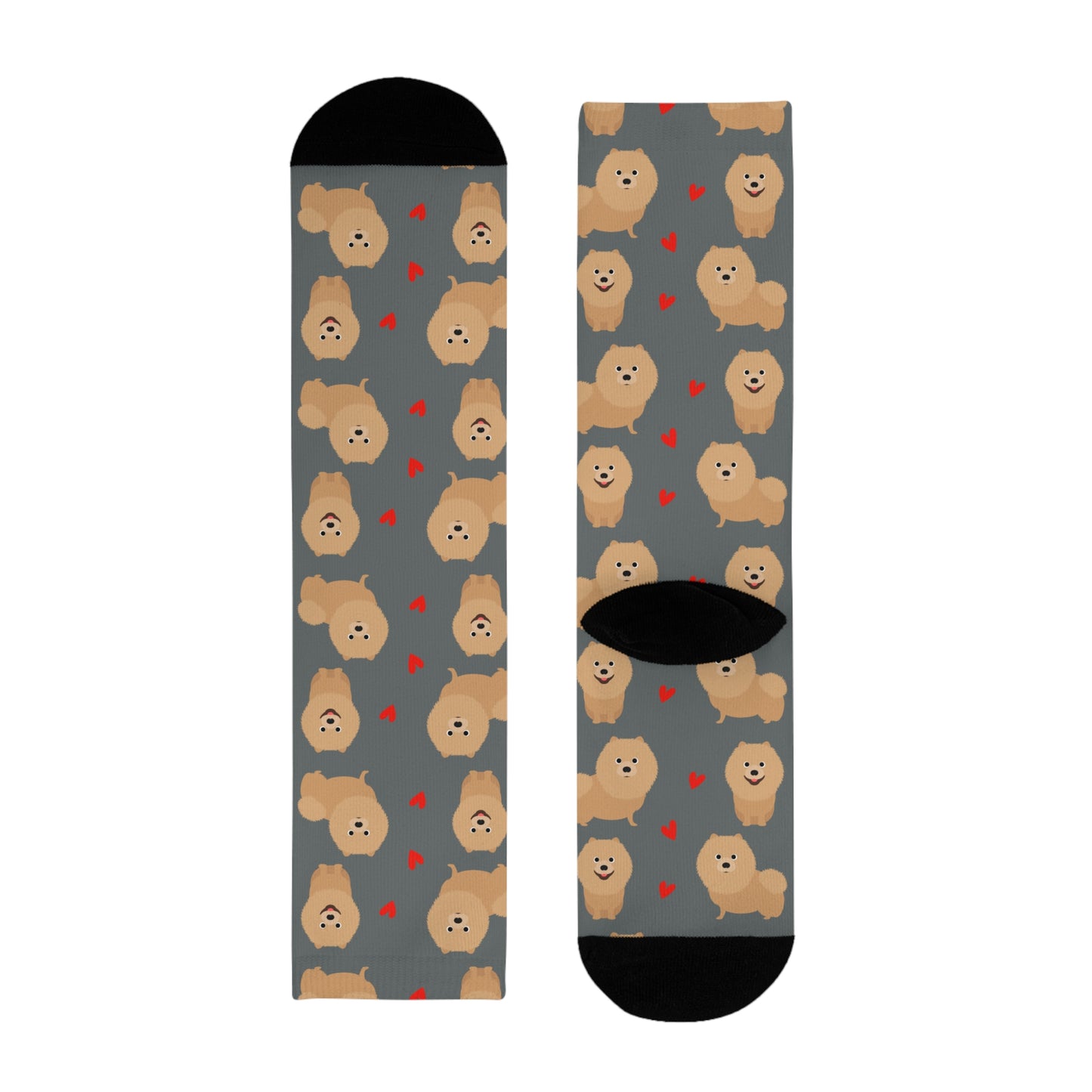 Pomeranian Socken, Sublimation Crew Socks (EU)